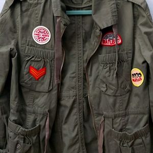 Army green light jacket